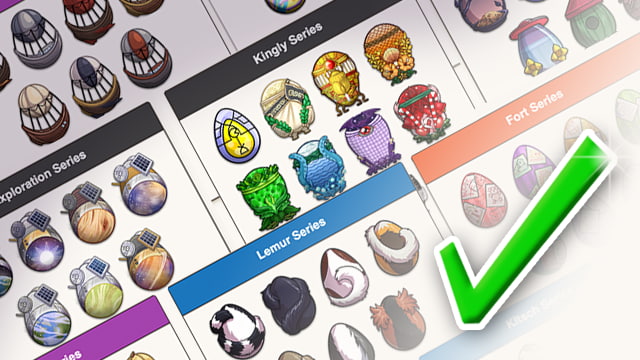A completed Hatchlings collection